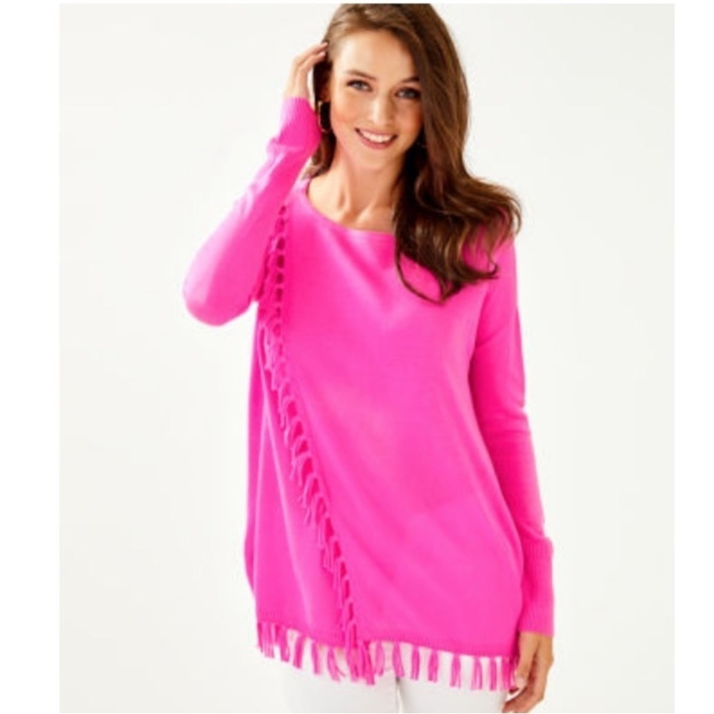 Lilly Pulitzer Emberly Sweater, Mandevilla Pink Small